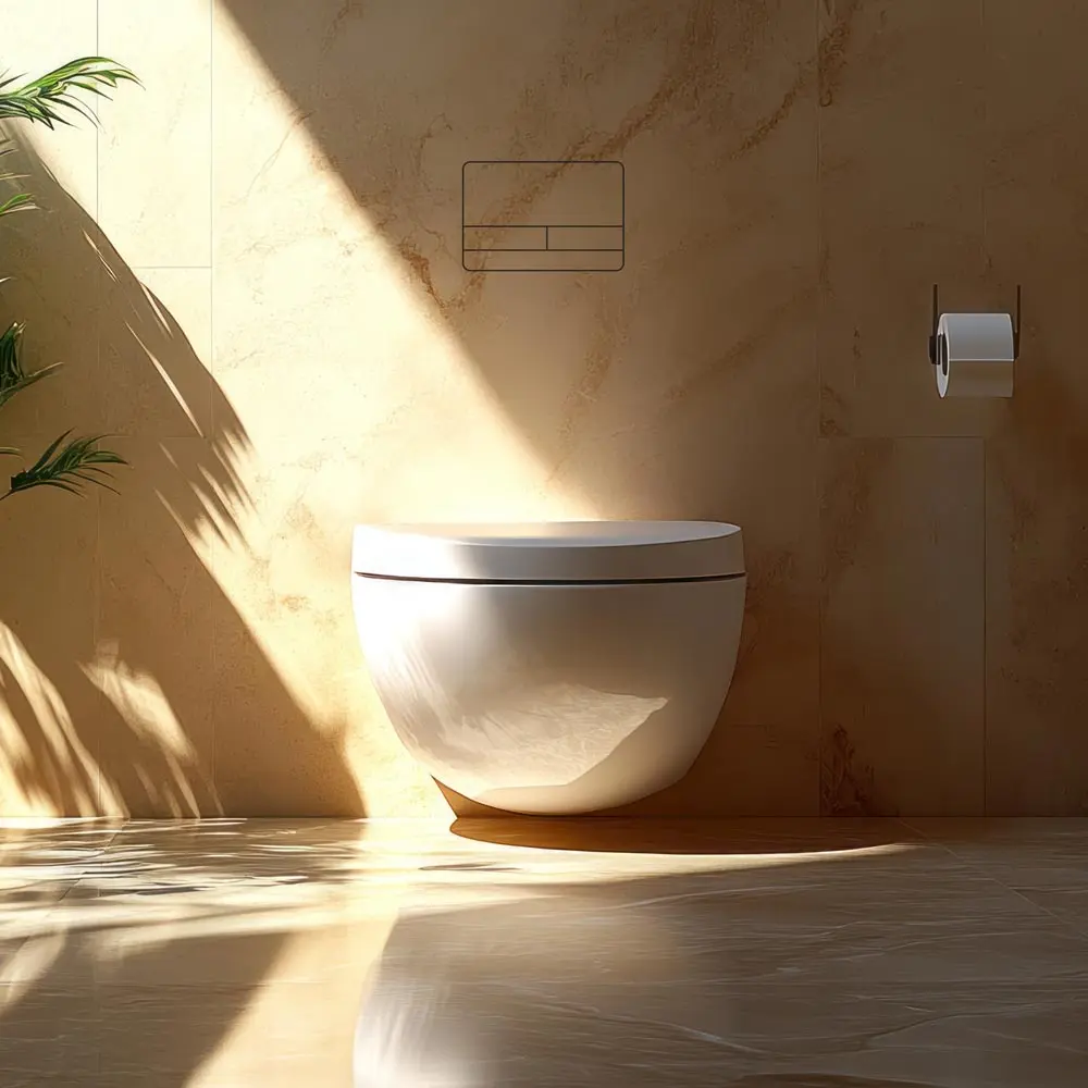 Royal Flush Universal – Side Button im Bad flächenbündig verbaut.